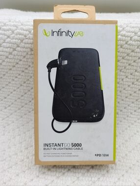 NFINITY InstantGo 5000 Portable Power Bank - Black with Lime Accent